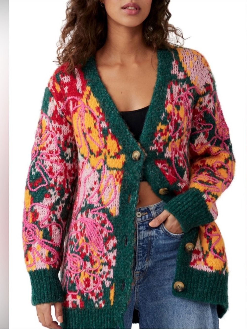 Free People Alexis Floral Cardigan. Size S. EUC!